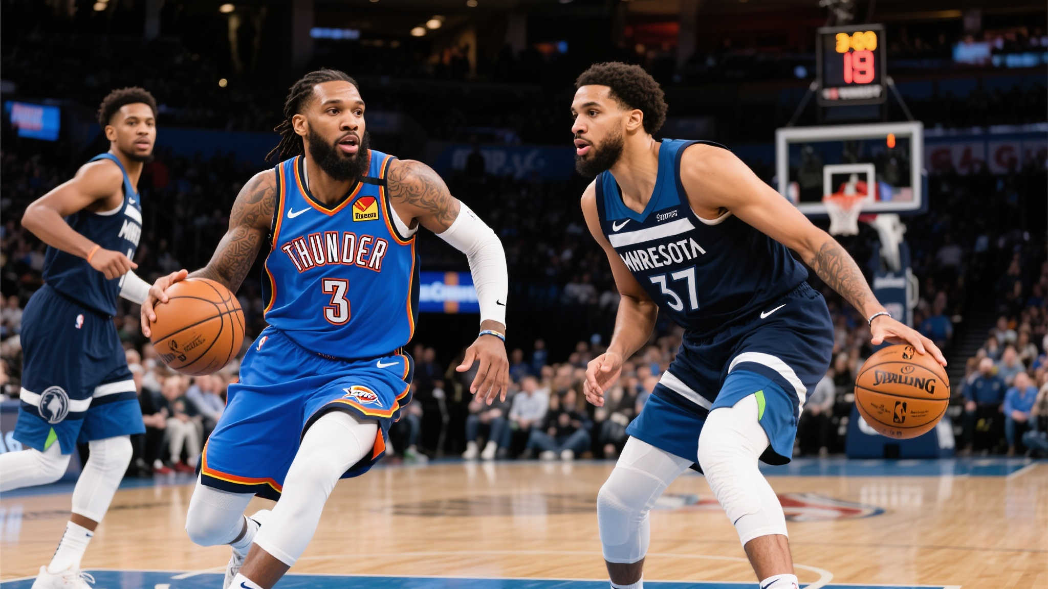 21日雷霆对阵森林狼G1:新星后卫激烈交锋,兰德尔或决定战局! 21日雷霆对阵森林狼G1:新星后卫激烈交锋,兰德尔或决定战局!